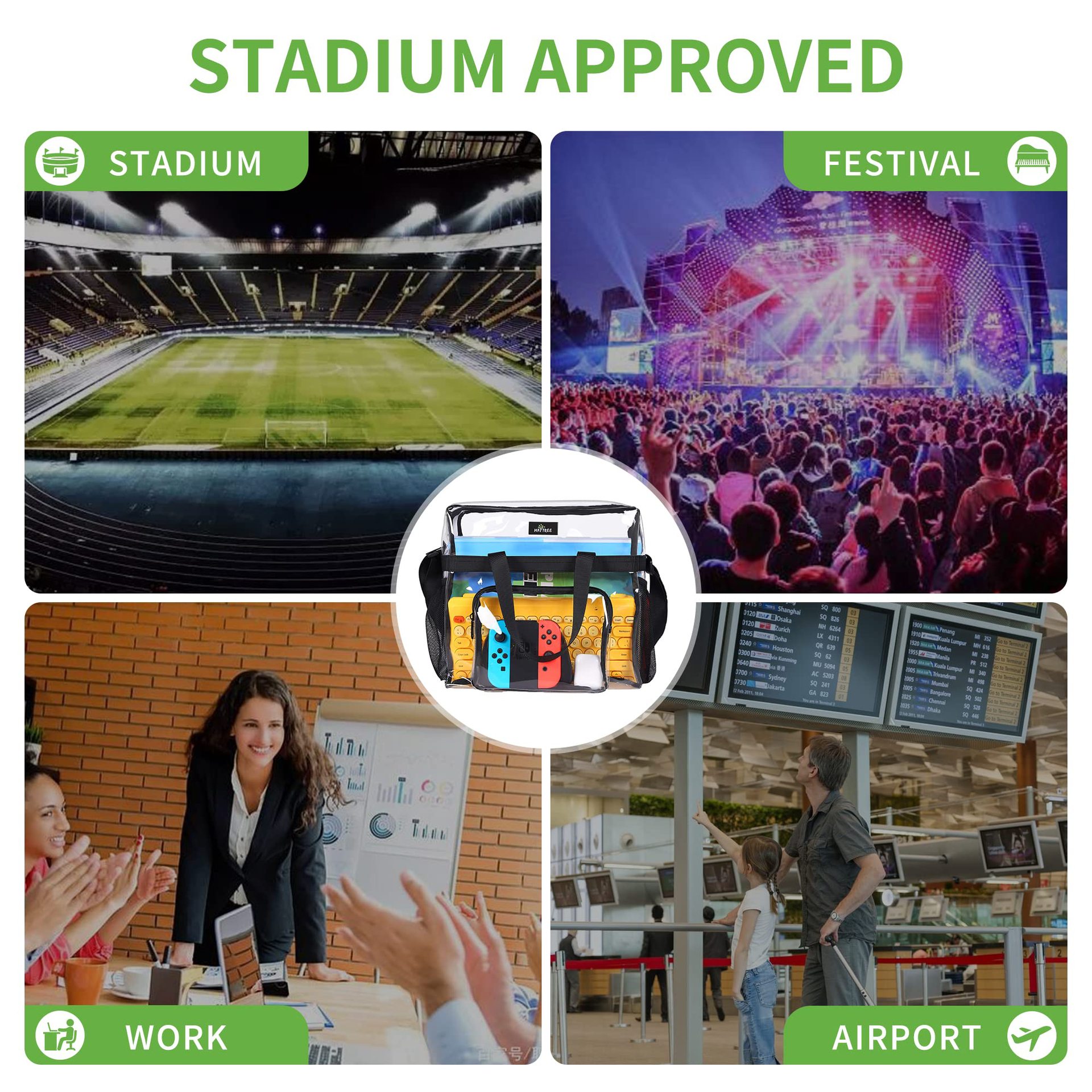 Borsa a tracolla trasparente, borsa da viaggio, borsa per la spesa, borsa da donna impermeabile alla moda_voghion.com