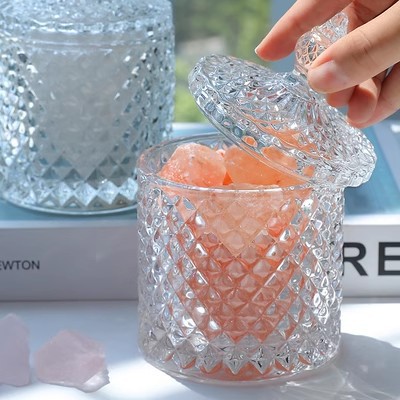 Dormitorio aromaterapia frasco de almacenamiento botella de aceite esencial de vidrio de cristal europeo chica atmósfera taza expandida fragante piedra almacenamiento desgaussing caja