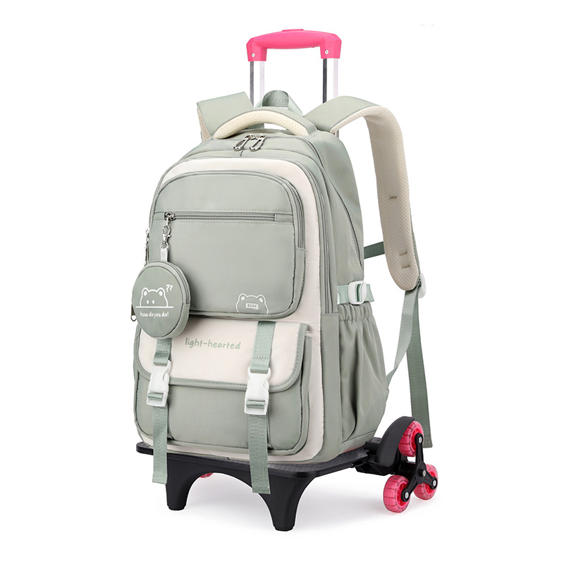 Mochila de tracción de pescado natural para estudiantes de secundaria de nicho multicapa de gran capacidad, mochila de tracción de hombro