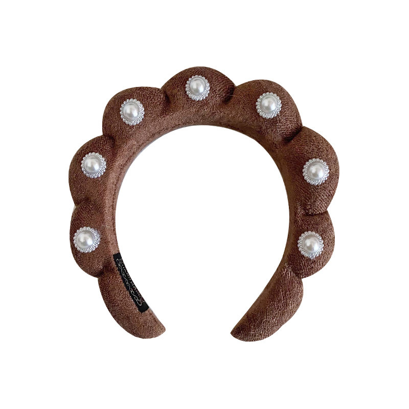 Cross-border e-commerce girasol rhinestone diadema alta Cráneo superior giro diadema hembra belleza headwear toalla paño vintage accesorios para el cabello