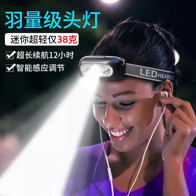 LED сверхярный фонарь, индукционный ручной фонарик для рыбалки