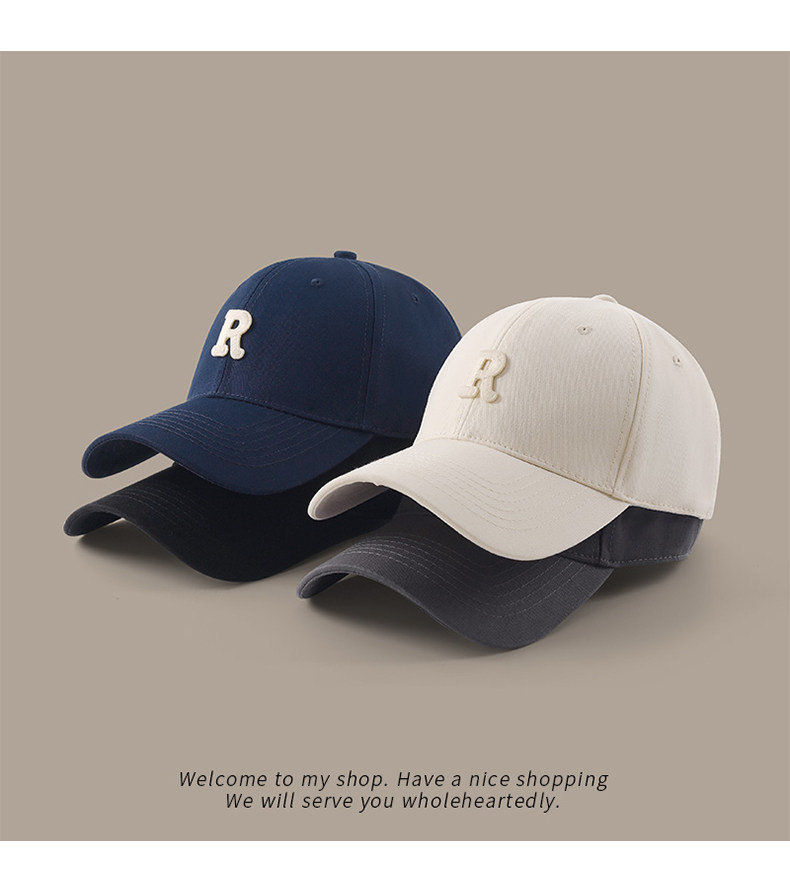 Fabrik-Direktversand Baseballkappe mit Buchstaben-Stickerei, großer Kopfumfang, Unisex, breite Krempe, lässige Ente-Schirmmütze, universell einsetzbar, Sonnenschutzmütze