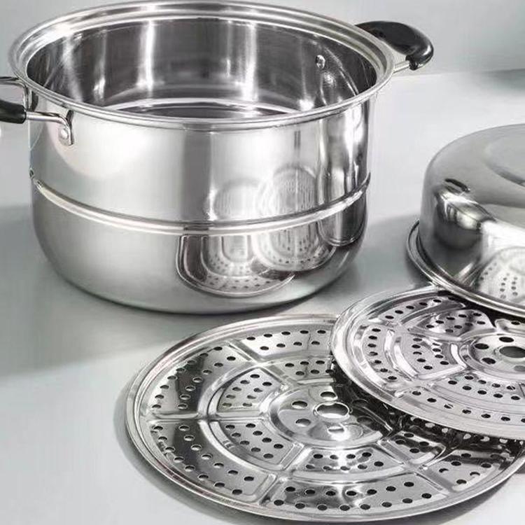 New Extra-Thick Stainless Steel Double-Layer Steamer Pot for Home Use, Large Soup Pot, Fish Steamer, Compatible with Induction Cookers and Gas Stoves New Extra-Thick Stainless Steel Double-Layer Steamer Pot for Home Use, Large Soup Pot, Fish Steamer, Compatible with Induction Cookers and Gas Stoves