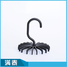 东莞家居百货塑料迷你360度可旋转领带架黑色丝巾收纳创意收纳