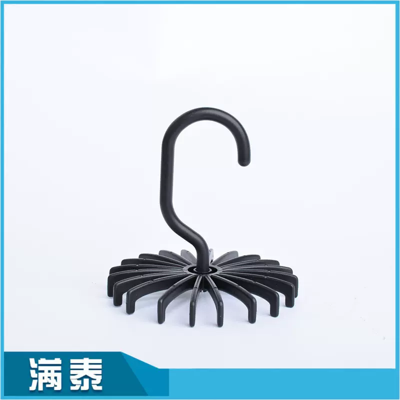 东莞家居百货塑料迷你360度可旋转领带架黑色丝巾收纳创意收纳