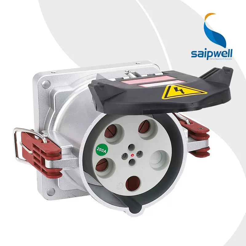 斯普威尔200A 5P工业暗装防水插座 户外IP67工业插座跨境