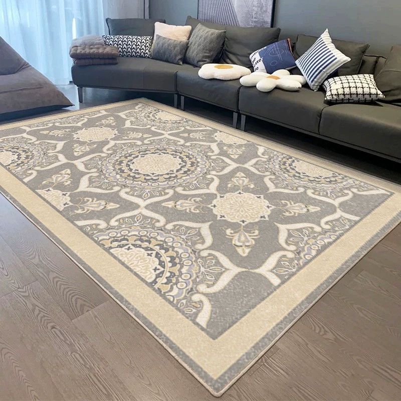 Carpet rug for living room, non-slip home carpet, simple elegant floral design, multiple sizes 40×60–200×300 cm