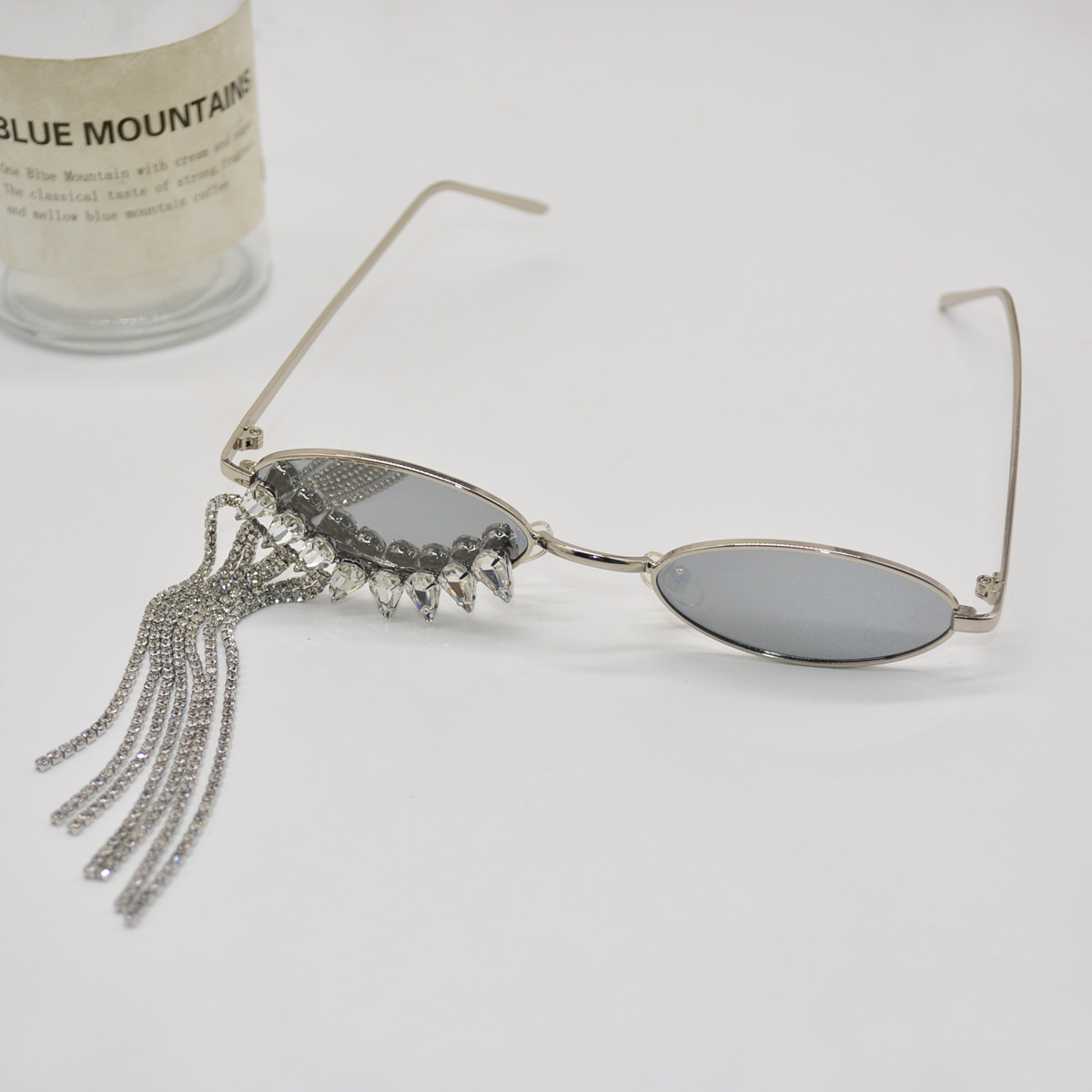 Oval Frame Glasses Style Travel, Party Occasion Solid Color Pattern Shiny Solid Color UV400 Protection Plastic Oval Frame Oval Full Frame Women's Sunglasses
