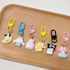 おやすみカモメ樹脂キーホルダー漫画ストラップ学生かわいいバッグ飾りカップルの親友プレゼント