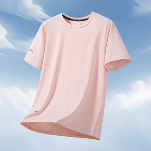 Short-Sleeved T-Shirts for Men and Women in Summer Thin Ice Silk Quick-Drying Plus Fat Large Size Sports Half-Sleeved Cool T-Shirts Breathable and Loose
