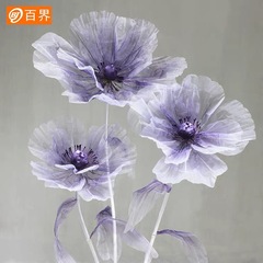 Museum-Grade Prop Decor Window Synthetic Flowers Large Colorful Flower Finished Products Screen Printing Handmade Flowers Indoor Outdoor Decorations