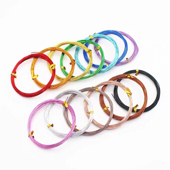 氧化铝线0.8MM*5米 DIY手工彩色铝丝彩色软铝线手工材料造型定型