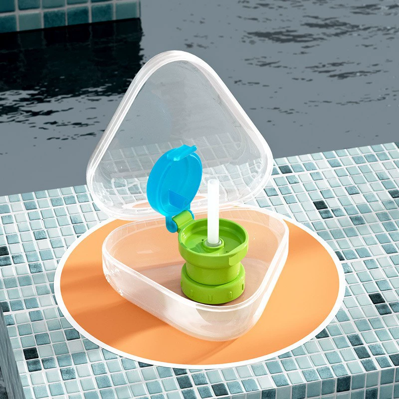 Переносная коробка с соломенной крышкой для детского переносного напитка в бутылках с защитой от перелива против удушья соломы (с адаптером)