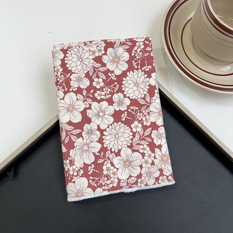 Verano y otoño japonés, flores de algodón, bufandas cuadradas, bufandas retrógradas para mujeres, bufandas de seda delgadas y frescas