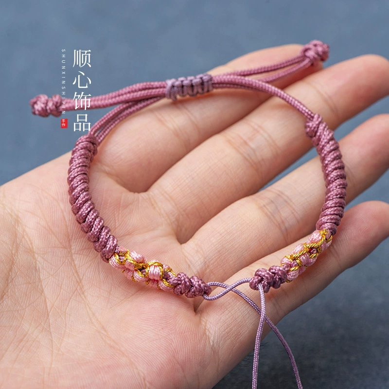 Плетёный браслет, аксессуар, талисман на день рождения, DIY, китайский стиль, оптовая торговля