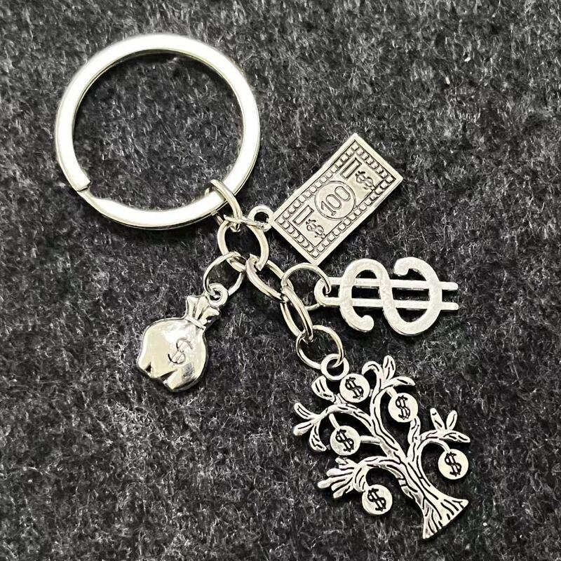 European and American Cross-Border Dollar Jewelry Fortune Tree Money Bag 100 Dollar Backpack Pendant Keychain