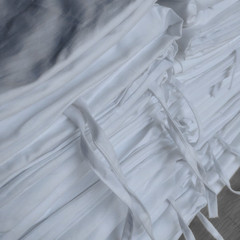 Encrypted white bed sheet set, thick pure cotton hotel motel bedding single item foot bath hospital medical Wangjin