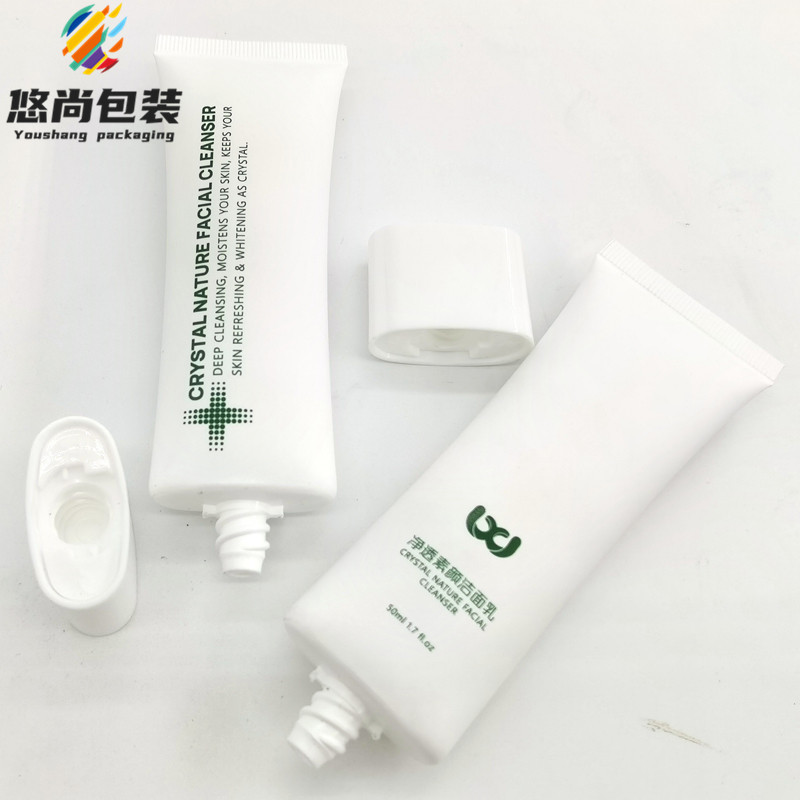 化妆品PE塑料光油柔软管50ml洗面奶软管包装长扁管护肤品BB霜包装