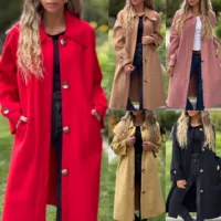 2024 Трансграничная мода Amazon AliExpress Ранняя осень Новая шерстяная куртка Европейская и американская мода Осень и зима Новые продукты для женщин