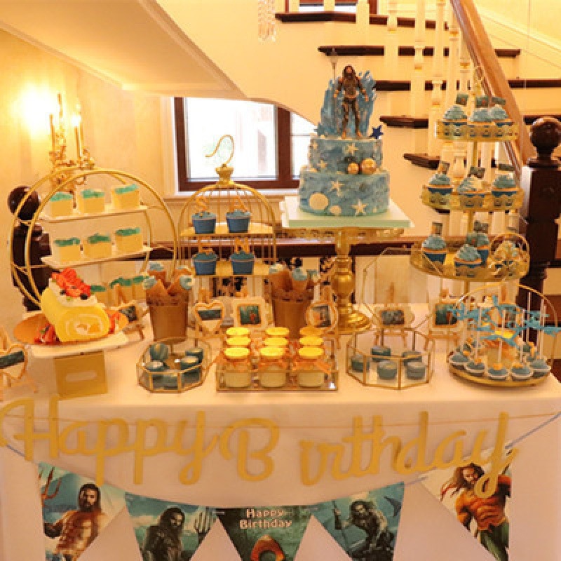 Estante de bocadillos de estilo europeo, tabla de postres, estante de exhibición, adornos de hierro forjado, estante de pastel de boda, set de 12 piezas image 21