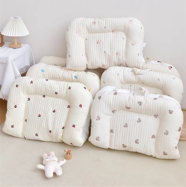 Ins South Korea Newborn Baby Bed Bed Anti-startling Kindergarten Baby Pure Cotton Portable Quilted Mattress Mattress Mattress