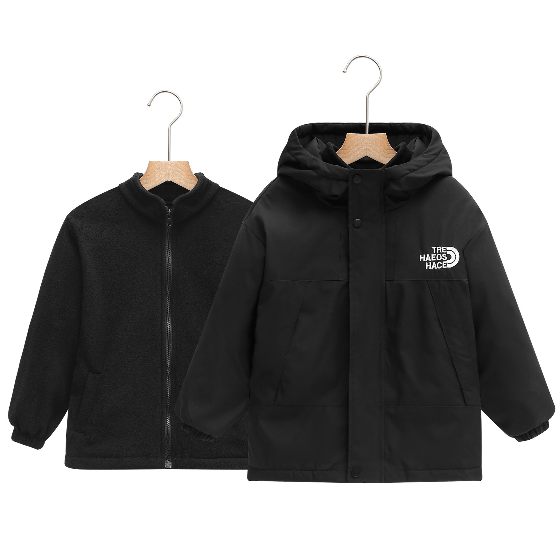 Chaquetas al aire libre para niños otoño e invierno, niños y niñas desmontables de dos piezas, ropa de comercio exterior para niños, abrigos de algodón, ropa de montañismo image 7