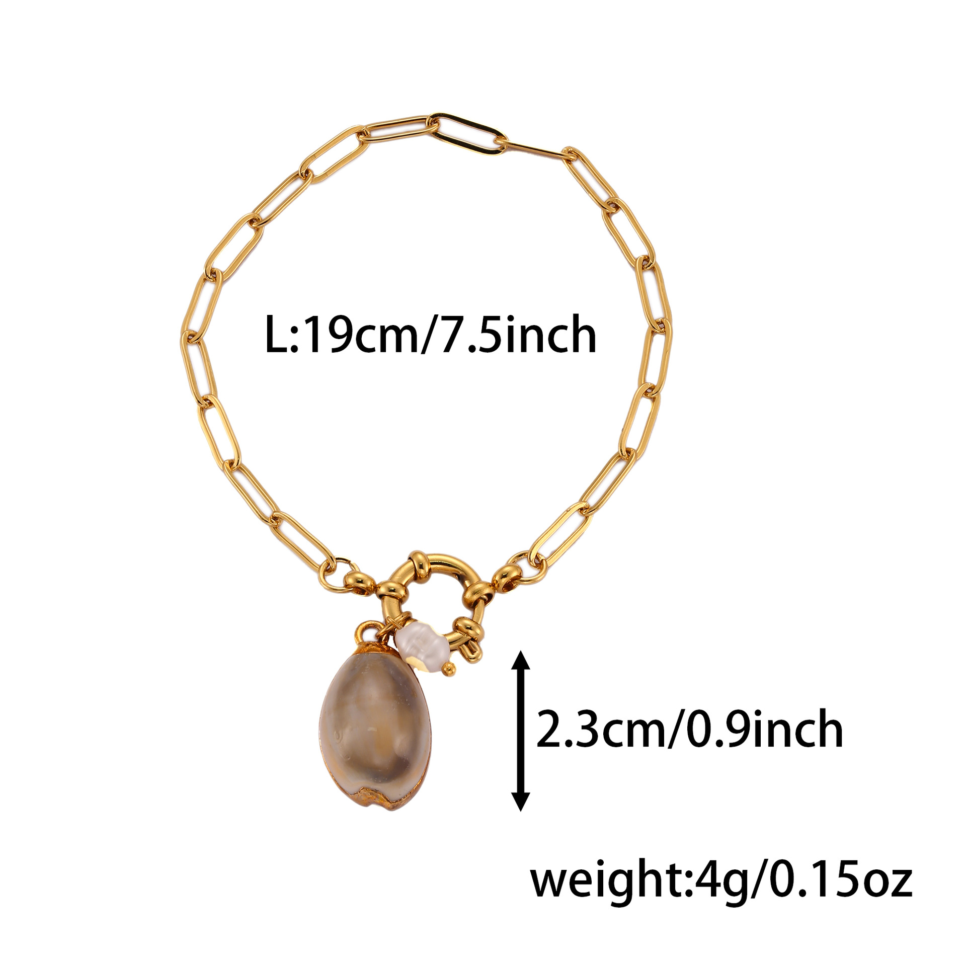11g Weight Spring Ring Trigger Clasp Closure Clasp Closure Type Titanium Steel Pendant Material Bracelets Classification Titanium Steel Chain Material Cuban Link Chain Curb Chain, Paperclip Chain Chain Type 1 Piece Quantity Daily, Date Occasion Titanium Steel Material Sun, Cherry, Starfish Pattern All Seasons Season Women's Gender Plating Design Elegant, Sweet Style Elegant Sweet Sun Cherry Starfish Titanium Steel Cuban Link Chain Curb Chain Paperclip Chain Bracelets In Bulk 14