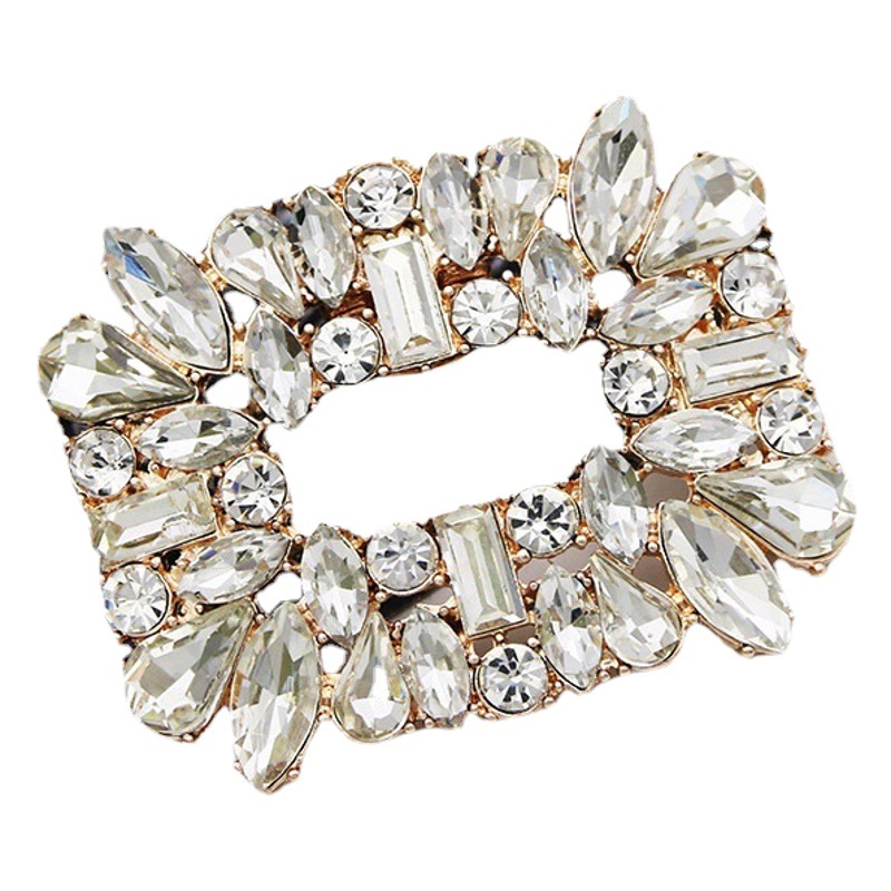 Cruz-frontera zapato de metal hebilla decoración todo-Partido rhinestone zapatos accesorios zapatos de la boda decoraciones de flores accesorios de tacones altos extraíbles