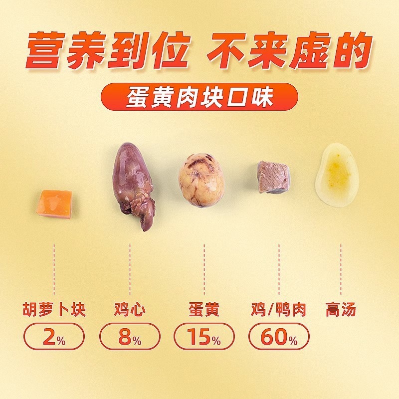 Huayuan Hoopet & Cool Chick Snack para perros, sopa hidratante enlatada para cachorros, nutrición para perros pequeños, alimentos húmedos.