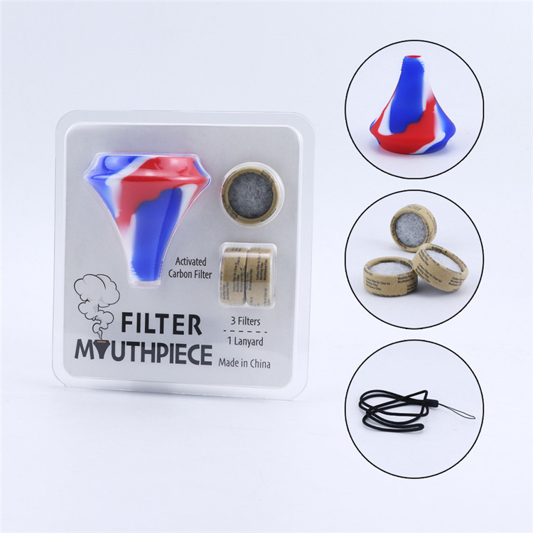 欧美跨境新款水烟硅胶转接头 原版滤芯过滤吸嘴 吸塑套装