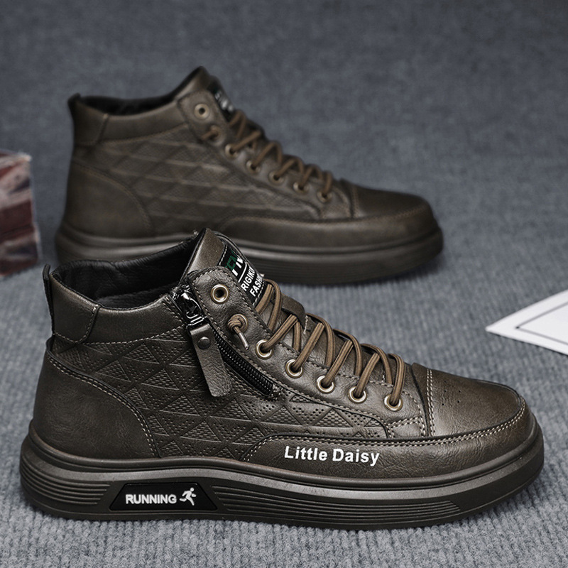 Calzature da uomo da ufficio impermeabili in pelle scamosciata formale derby in pelle sintetica_voghion.com