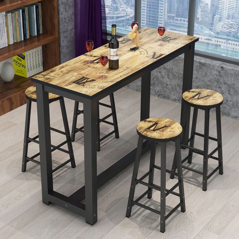 Bar Table Balcony Narrow Table Home High Table Wall Partition Milk Tea Shop Bar Simple Long Table and Chair Combination