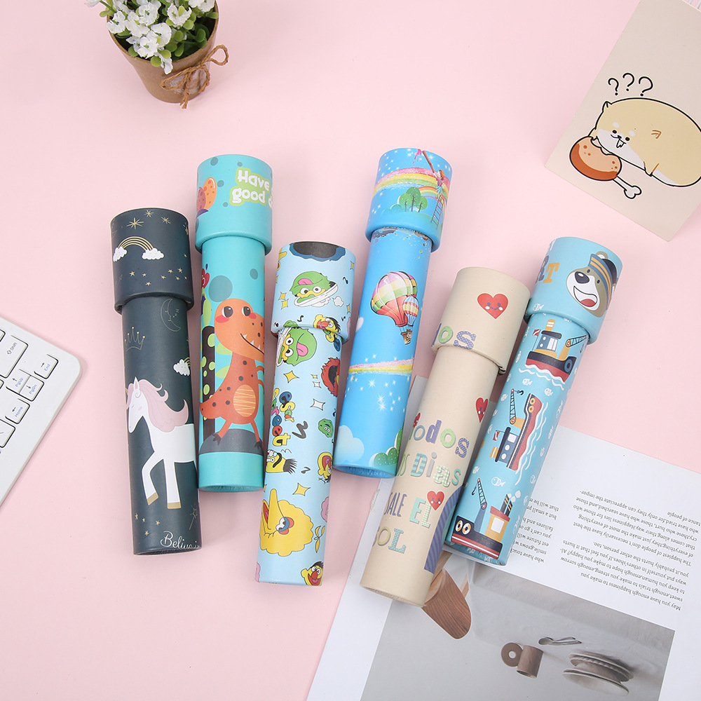 Kaleidoscope Cartoon Large Two-Section Rotating Toy Magical Transforming Kaleidoscope Children's Kindergarten Toy