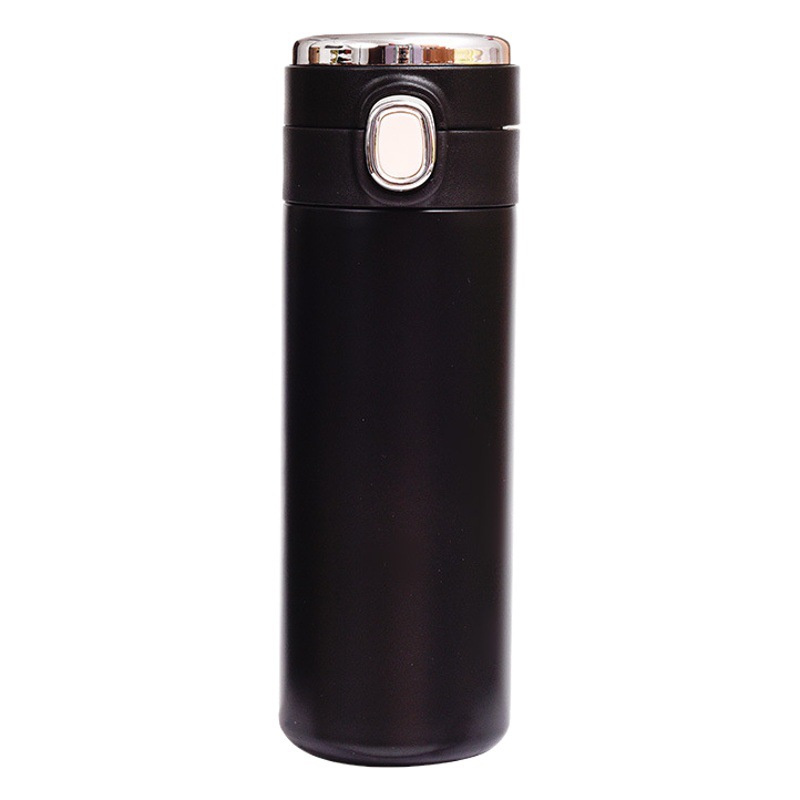 Large-Capacity Pop-Up Cover Stainless Steel Thermos Cup Intelligent Temperature Display Pea Cup Temperature Measurement Water Cup Accessible Luxury and High-End Sense