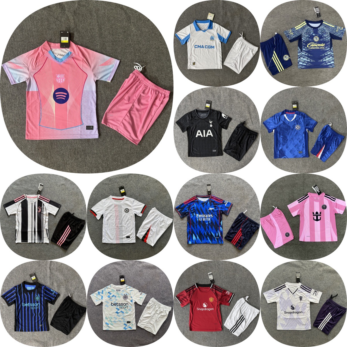 2526 Children's Clothing Barcelona Flamengo Real Madrid Ac Inter Milan Manchester City England Arsenal Marseille Jersey Football Uniform