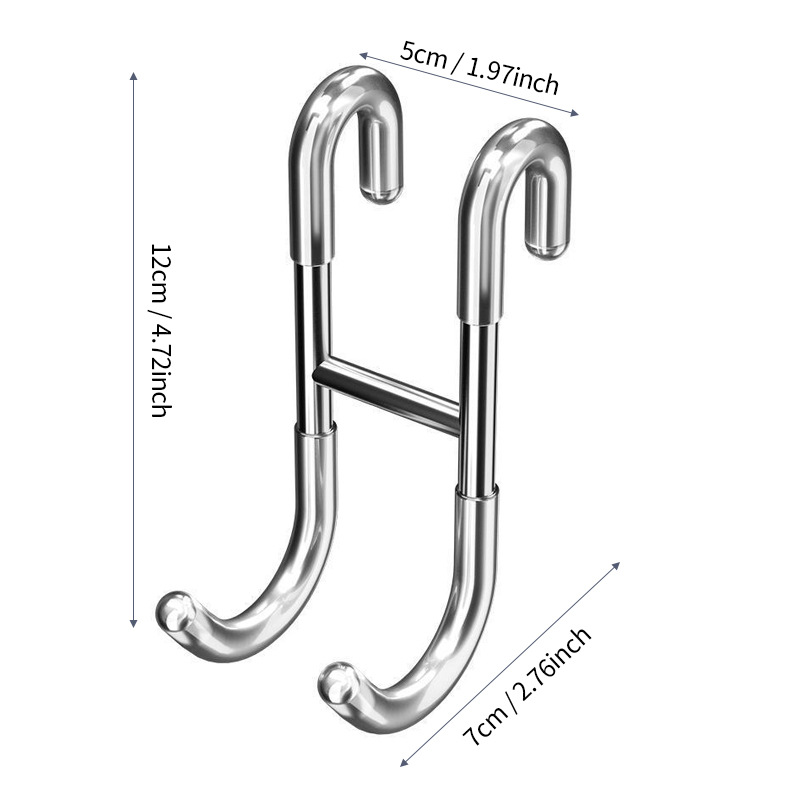 Acero inoxidable engrosado moldeado en forma de S doble gancho engrosado sólido sin perforación gancho fuerte no es fácil de deformar diámetro de alambre 6mm