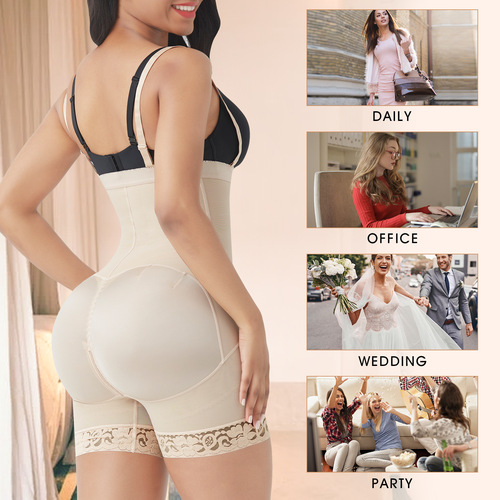 Cross-border new lifting underwear shaper panties butt lifter shaping suit front crotch zipper