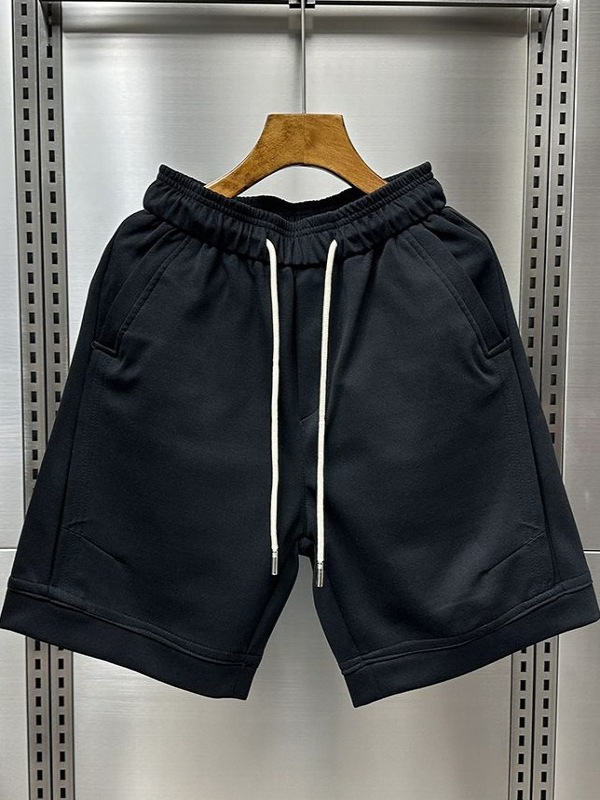 Herren-Freizeitshorts in Unifarben, neuer Sommerstil, gerades Bein, sportliche Fünf-Punkt-Hose, trendige und vielseitige Strandbekleidung_voghion.com