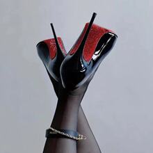 ��׸߸�ЬŮ2026�����¿���Ƥϸ����ͷ�Ը�ն�к�ɫǳ�ڵ�Ь