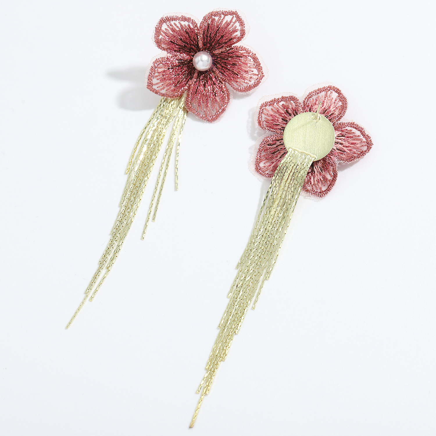Boucles D&#39;oreilles Fleurs En Maille Coréenne display picture 8