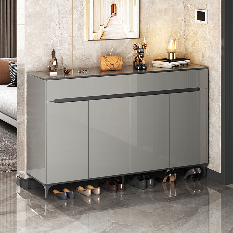 Simple Shoe Cabinet for Home Entrance Storage, Large-Capacity Entryway Cabinet, Integrated European-Style Multi-Layer Simple Entry Shoe Rack