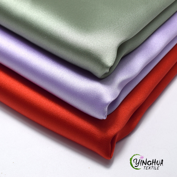 Polyester Thickened Silk Satin Hanfu Fabric Plain Spring and Autumn Silk Sliding Dress Tang Suit Cheongsam Nightgown Cloth Wholesale