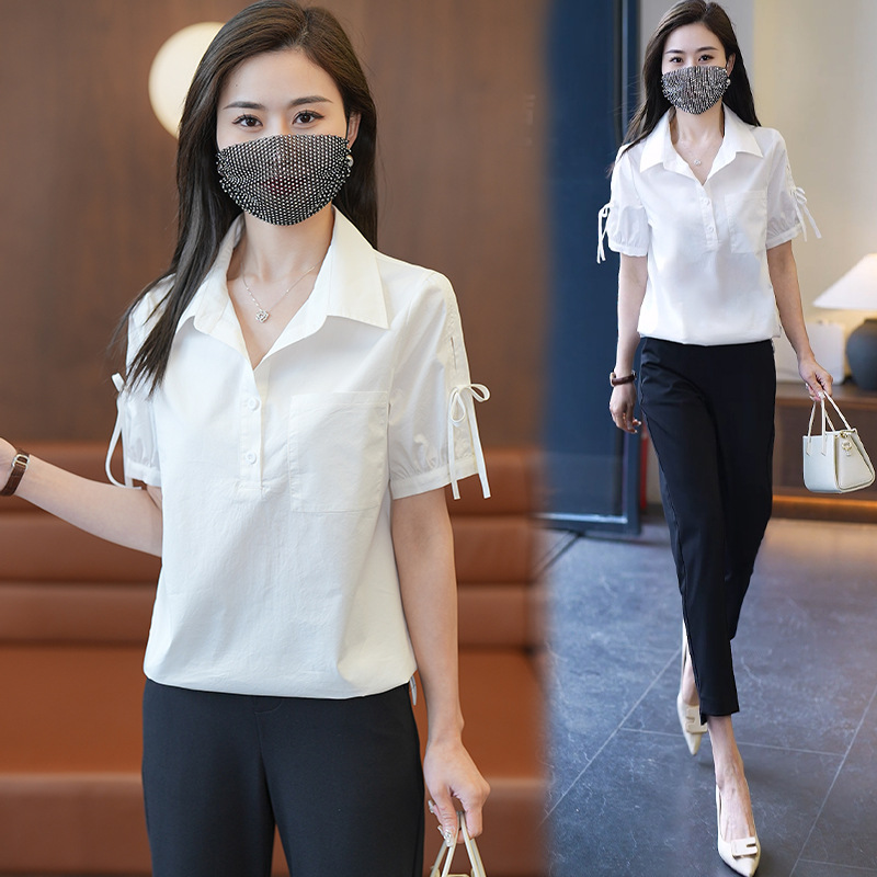 B6688 750K ÁO SƠ MI NỮ CANRYUM NGẮN TAY MÙA HÈ THỜI TRANG NỮ ĐỒ CÔNG SỞ G02 SẢN PHẨM MỚI