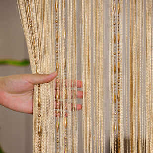 Cross-Border Hot-Selling Decorative Door Curtains Cross-Border Specially Designed for Wedding Decoration Bead Curtains 1*2m Living Room Partition Tassel Thread Curtains