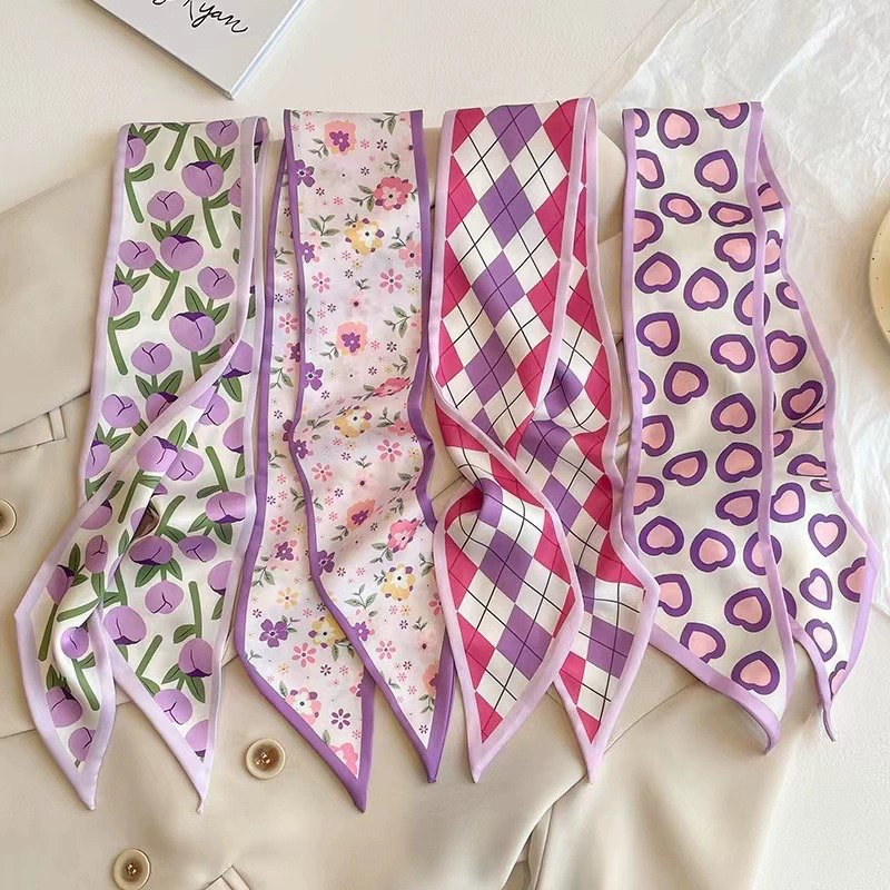 Пурпурная универсальная повязка на голову, ремень для волос, косынка, французский стиль, корейский стиль
