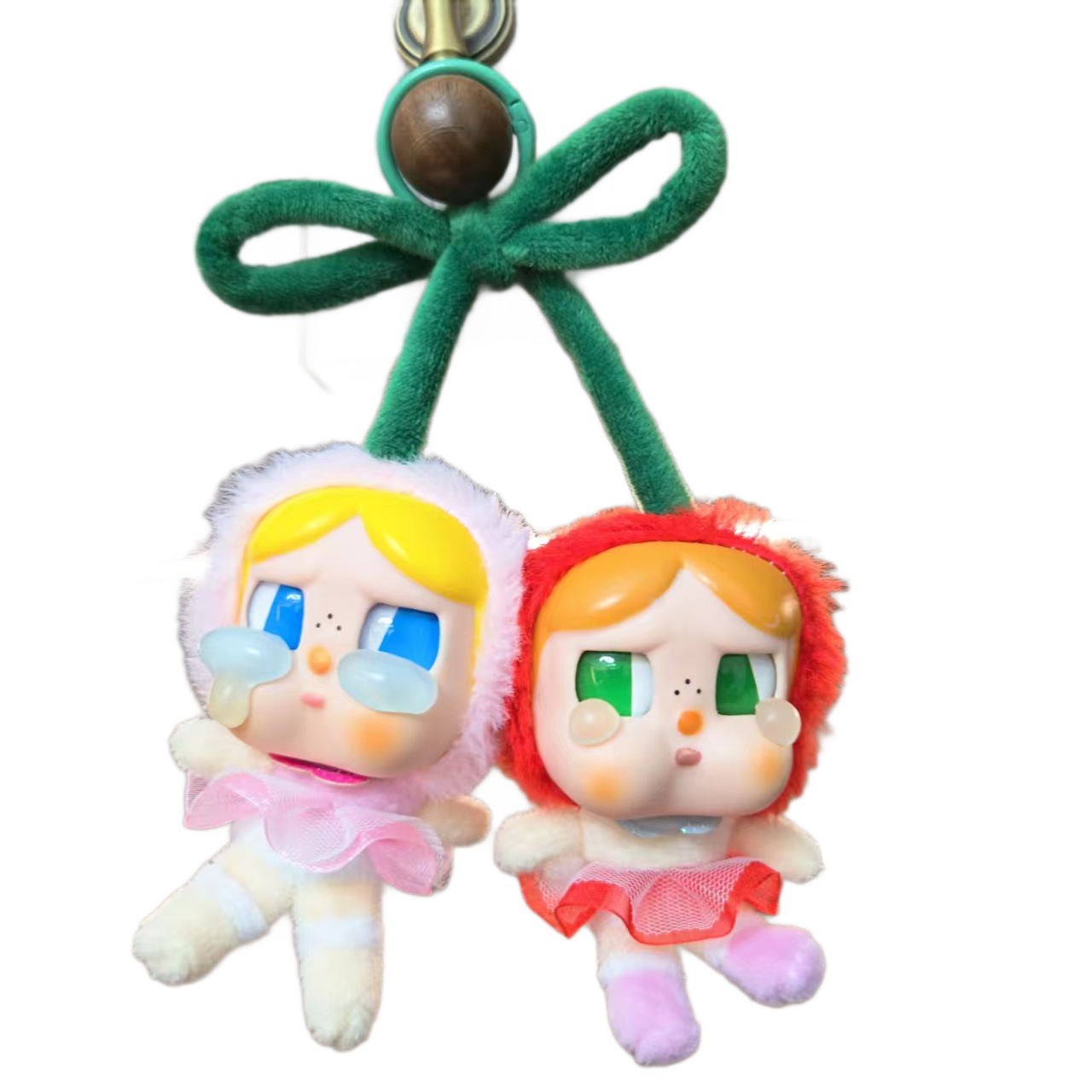 Nuevos productos de cereza dulce juntos, pelusa de peluche, grida de bebé, amor de las lágrimas, la serie de ojos de vidrio, colgantes de bolsas