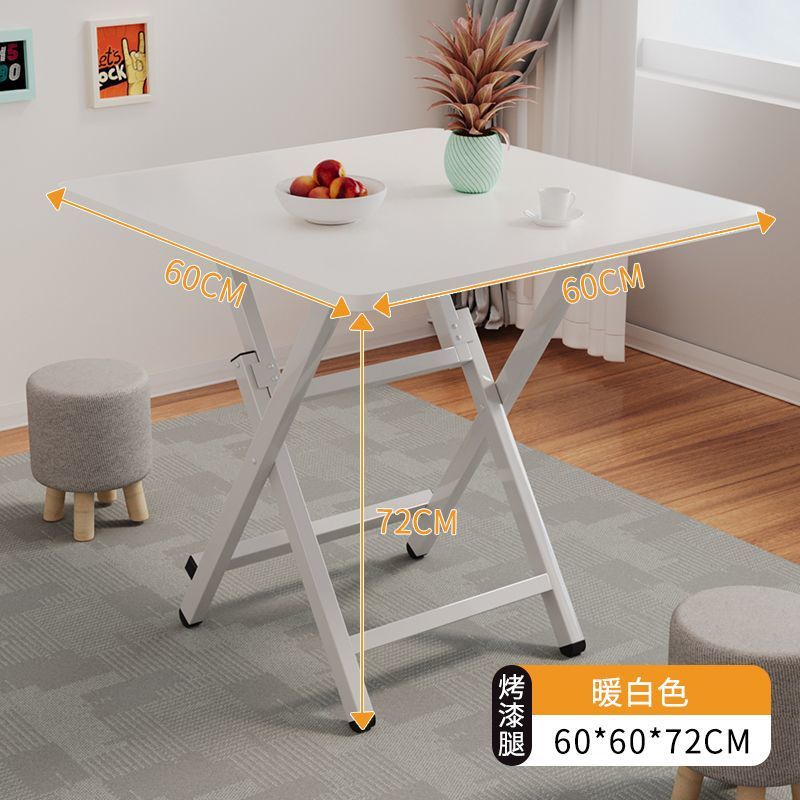 Mesa plegable, mesa de comedor, hogar, mesa de comedor simple multifuncional, casa de alquiler, puesto portátil al aire libre, mesa pequeña para cenar