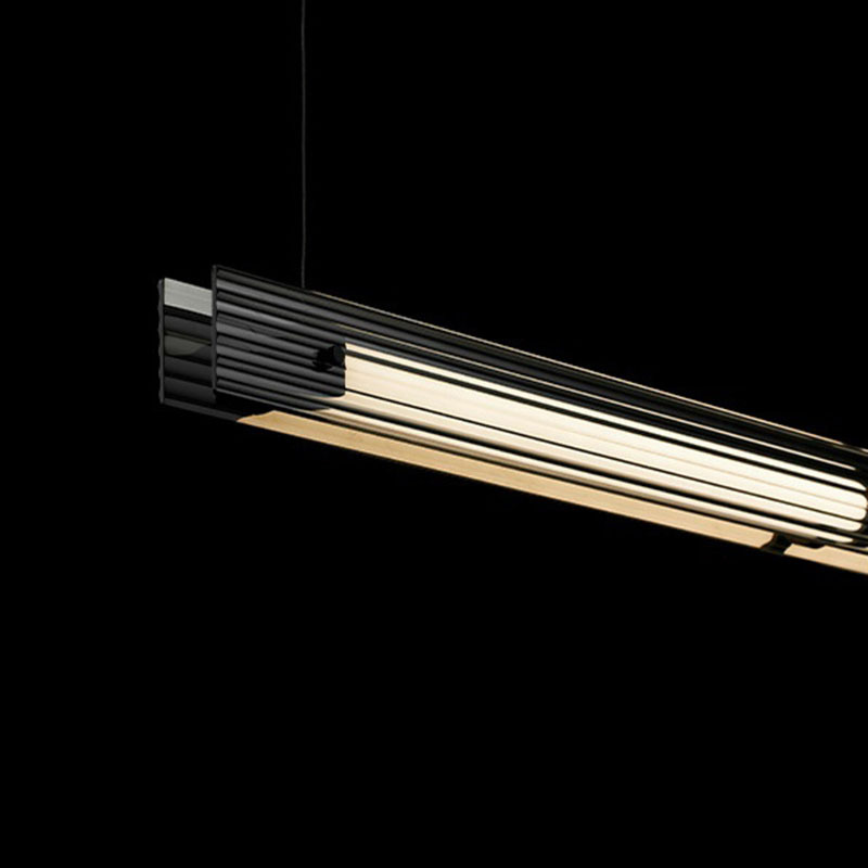 Lámpara de restaurante minimalista italiana moderna y simple nórdica de lujo ligero estilo de vidrio de barra larga lámpara de bar