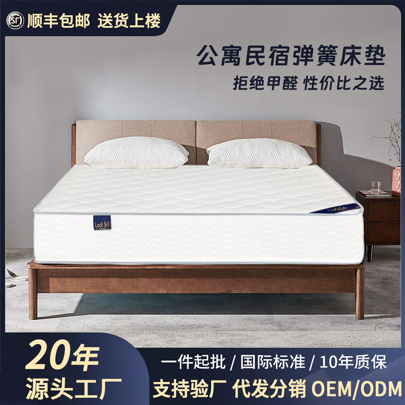 Factory Direct Supply Apartment Folk Mattress Stainless Steel Spring Mattress Coconut Palm Mattress Thickened 20cm Free Shipping