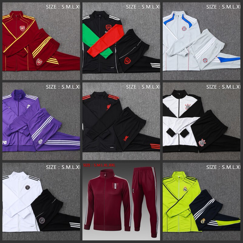 2526 Liverpool Bayern Miami Chelsea Arsenal Portugal Long Zipper Jacket Set Cross-Border Wholesale